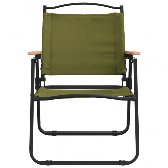 Stovyklavimo kėdės, 2vnt., žalios, 54x55x78cm, oksfordo audinys