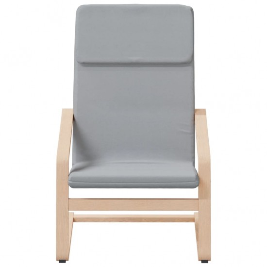 Poilsio kėdė su pakoja, šviesiai pilkos spalvos, audinys
