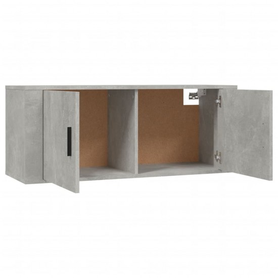 Sieninės TV spintelės, 2vnt., betono pilkos, 100x34,5x40cm