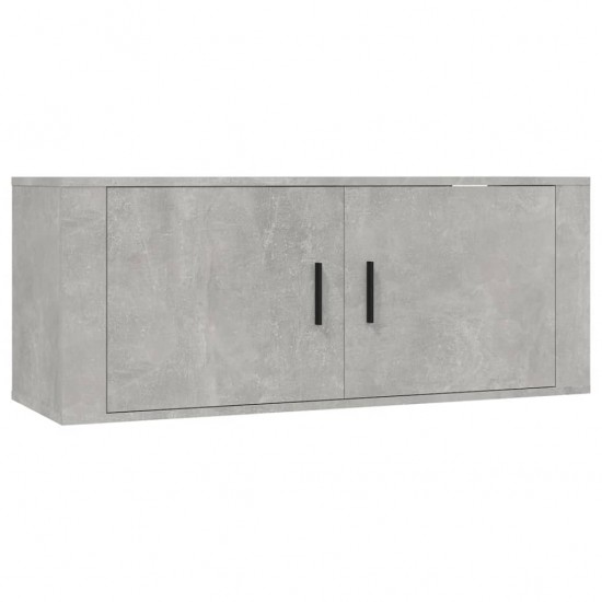 TV spintelių komplektas, 7 dalių, betono pilkas, mediena