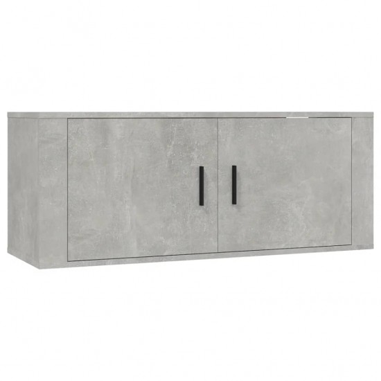 TV spintelių komplektas, 5 dalių, betono pilkas, mediena