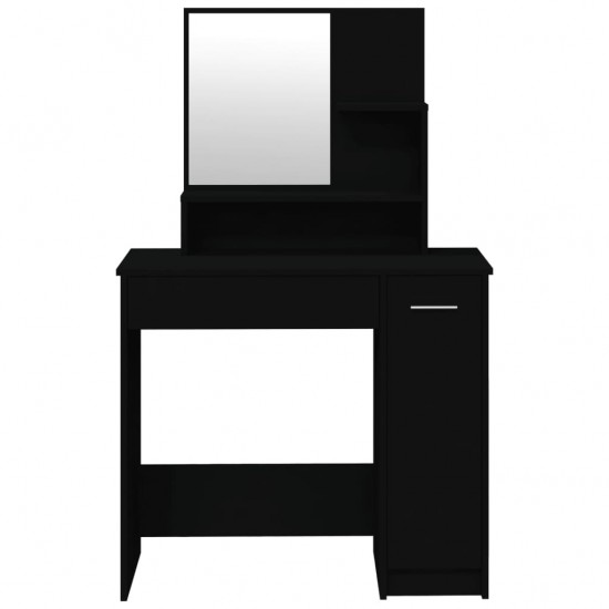 Kosmetinio staliuko komplektas, juodos spalvos, 86,5x35x136cm