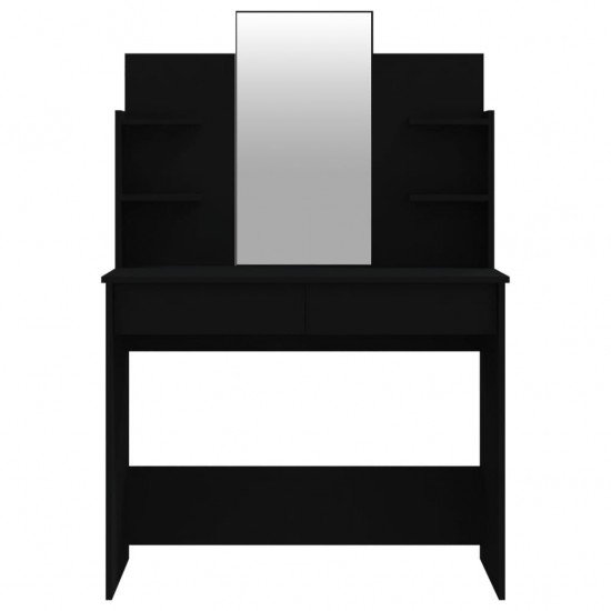 Kosmetinio staliuko komplektas, juodos spalvos, 96x40x142cm