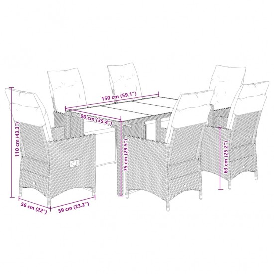 Bistro staliukas, tamsiai rudos spalvos, 80cm, MDF