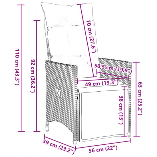 Bistro staliukas, tamsiai rudos spalvos, 80cm, MDF