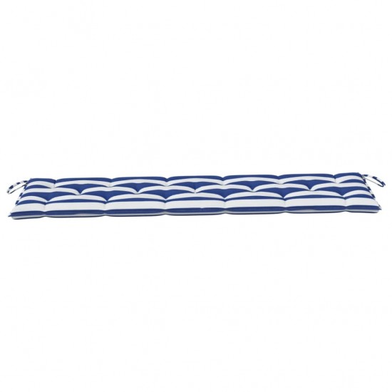 Sodo suoliuko pagalvėlė, mėlyna ir balta, 180x50x7cm, audinys