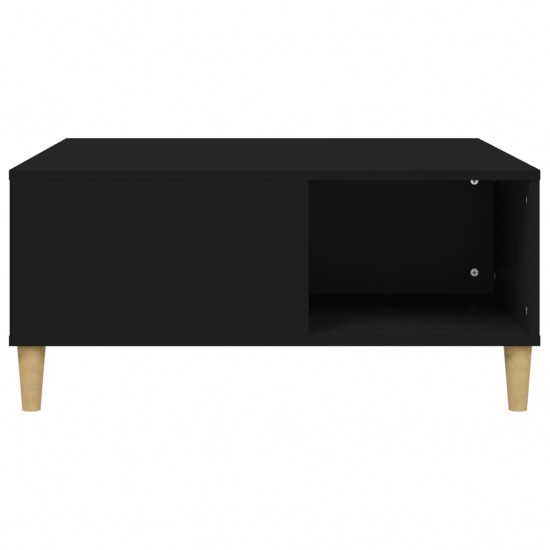 Kavos staliukas, juodos spalvos, 80x80x36,5cm, apdirbta mediena