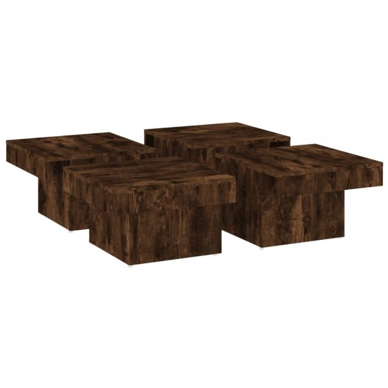 Kavos staliukas, dūminio ąžuolo, 90x90x28cm, apdirbta mediena