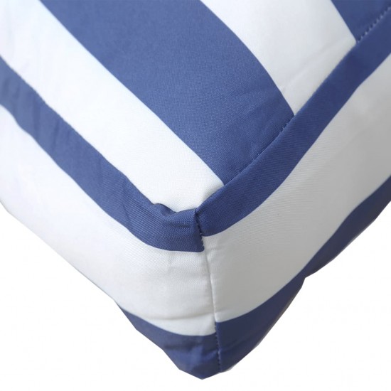 Paletės pagalvėlė, mėlynos/baltos spalvos, 120x40x12cm, audinys