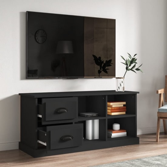Televizoriaus spintelė, juoda, 102x35,5x47,5cm, mediena