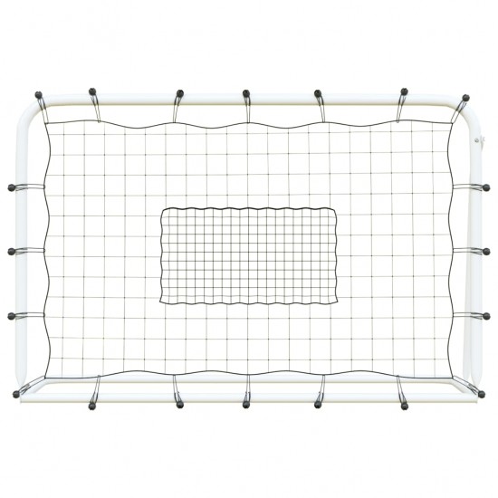 Futbolo vartai su tinklu, balti/juodi, 184x61x123cm, plienas/PE