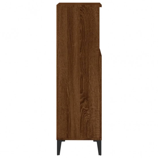 Vonios kambario spintelė, ruda ąžuolo, 30x30x100cm, mediena