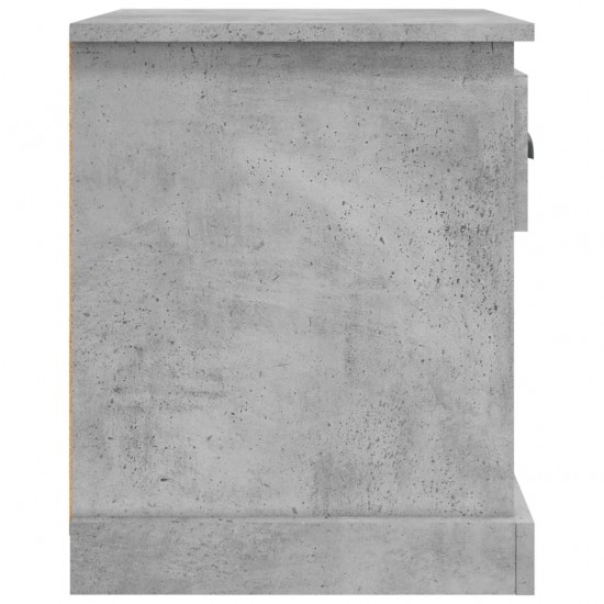 Naktinė spintelė, betono pilka, 39x39x47,5cm, apdirbta mediena