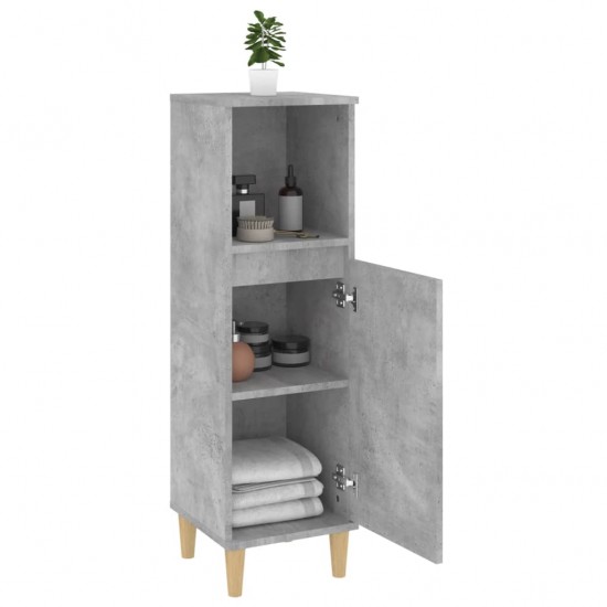 Vonios kambario spintelė, betono pilka, 30x30x100cm, mediena