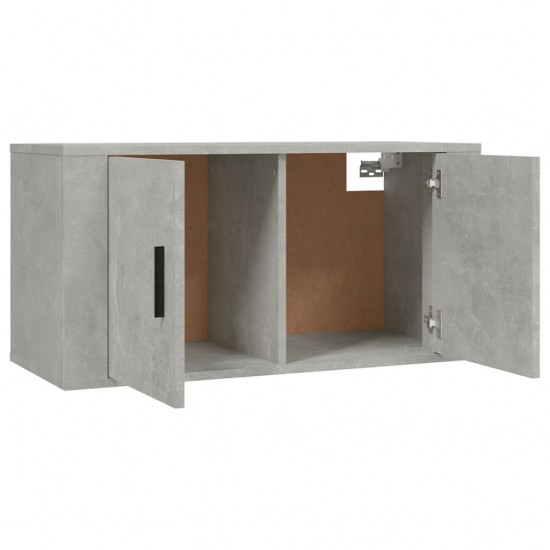 Sieninės TV spintelės, 2vnt., betono pilkos, 80x34,5x40cm