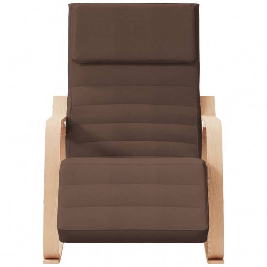 Supama kėdė, tamsiai rudos spalvos, audinys