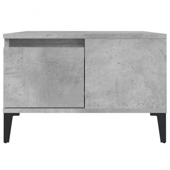 Kavos staliukas, betono pilkas, 55x55x36,5cm, apdirbta mediena