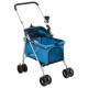 Sulankstomas vežimėlis šunims, mėlynas, 76x50x100cm, audinys