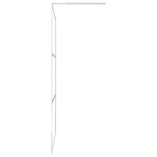 Dušo sienelė su lentyna, chromo, 115x195cm, stiklas/aliuminis
