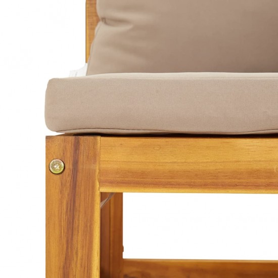 Modulinė kampinė sofos dalis su taupe pagalvėlėmis, akacija