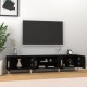 Televizoriaus spintelė, juoda, 180x31,5x40cm, apdirbta mediena