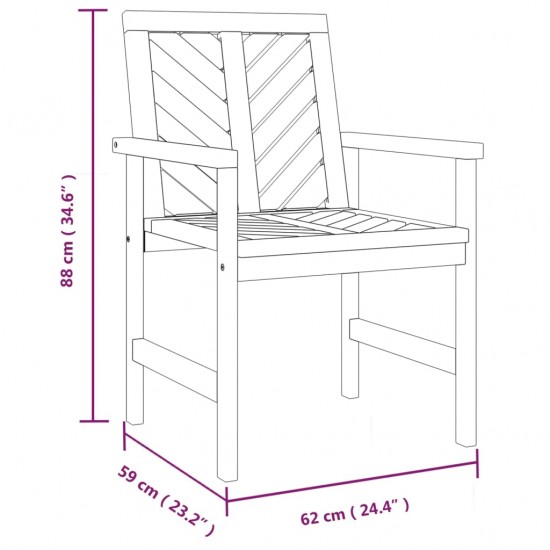Sodo valgomojo kėdės, 4vnt., akacijos medienos masyvas