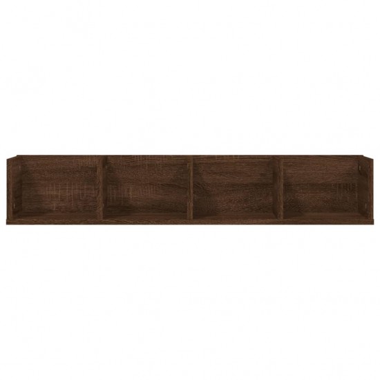 Sieninė CD lentyna, ruda ąžuolo, 100x18x18cm, mediena