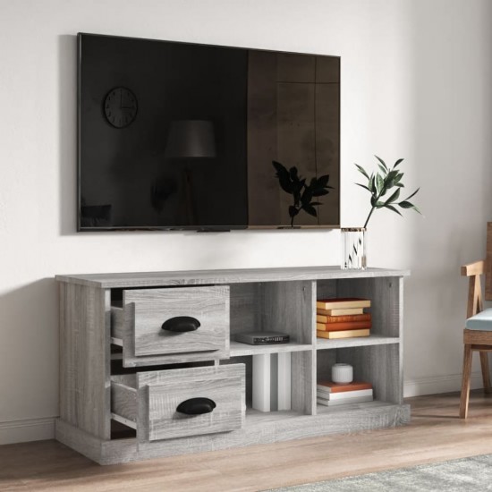 Televizoriaus spintelė, pilka ąžuolo, 102x35,5x47,5cm, mediena