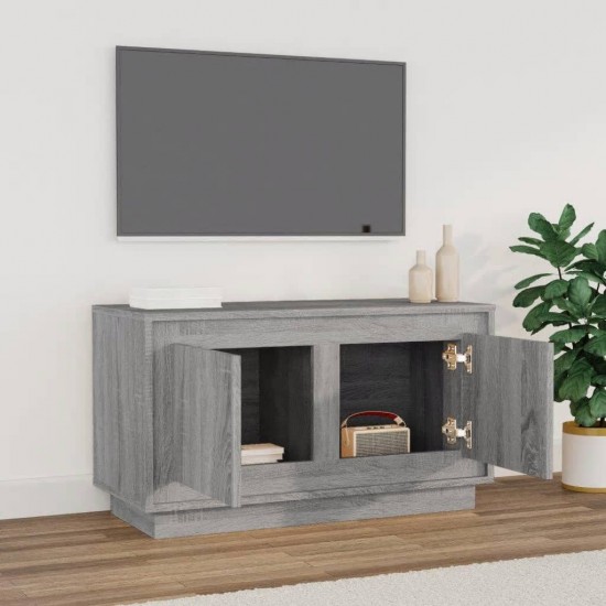 Televizoriaus spintelė, pilka ąžuolo, 80x35x45cm, mediena