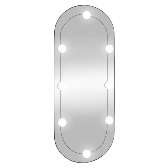 Sieninis veidrodis su LED lemputėmis, 30x70cm, stiklas