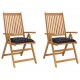 Kėdės pagalvėlės, 2vnt., 40x40x7cm, audinys, juodi langeliai