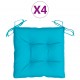 Kėdės pagalvėlės, 4vnt., turkio spalvos, 40x40x7cm, audinys