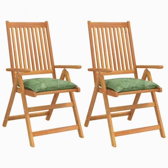 Kėdės pagalvėlės, 2vnt., 40x40x7cm, audinys, su lapais