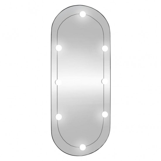 Sieninis veidrodis su LED lemputėmis, 40x90cm, stiklas