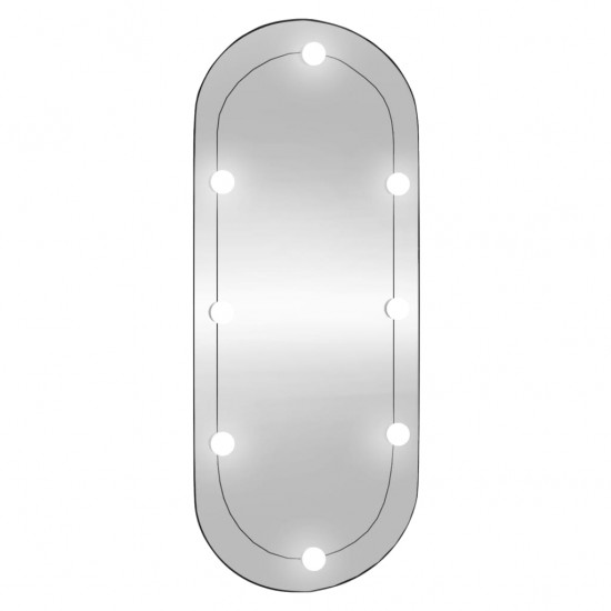 Sieninis veidrodis su LED lemputėmis, 45x100cm, stiklas