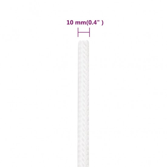 Valties virvė, visiškai balta, 10mm, 500m, polipropilenas