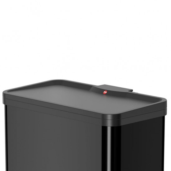Hailo Šiukšliadėžė su pedalu Oko Duo Plus, juoda, 17l+9l, L dydžio