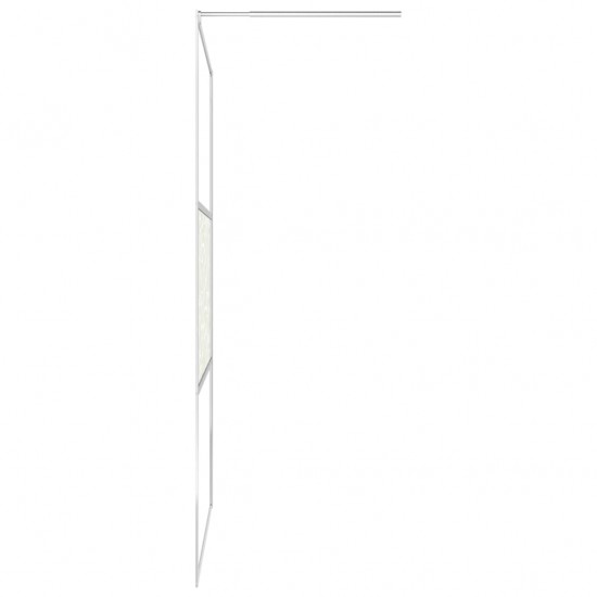 Dušo sienelė su lentyna, chromo, 115x195cm, stiklas/aliuminis