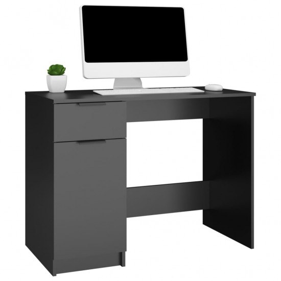 Rašomasis stalas, juodos spalvos, 100x50x75cm, apdirbta mediena