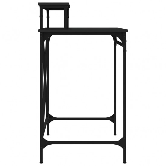 Rašomasis stalas, juodas, 80x50x90cm, apdirbta mediena/geležis
