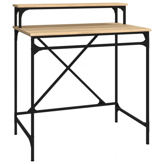Rašomasis stalas, ąžuolo, 80x50x90cm, apdirbta mediena/geležis