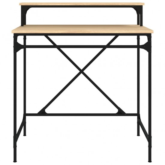 Rašomasis stalas, ąžuolo, 80x50x90cm, apdirbta mediena/geležis