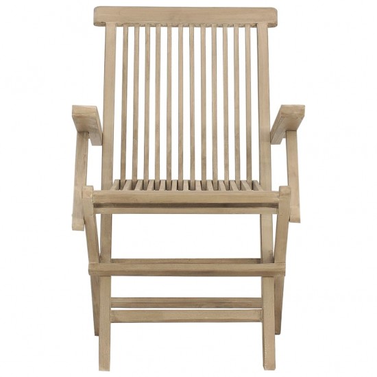 Sulankstomos sodo kėdės, 2vnt., pilkos, 56x61x89cm, tikmedis