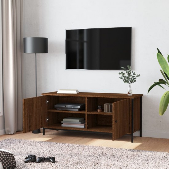 TV spintelė su durelėmis, ruda ąžuolo, 102x35x45cm, mediena