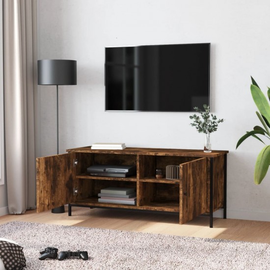 TV spintelė su durelėmis, dūminio ąžuolo, 102x35x45cm, mediena