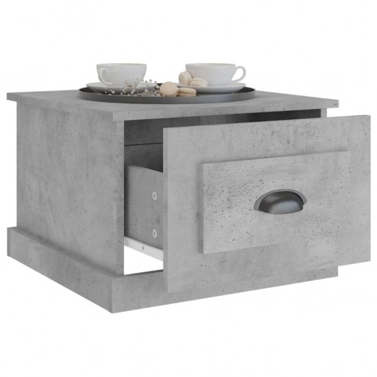 Kavos staliukas, betono pilkas, 50x50x35cm, apdirbta mediena