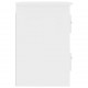 Sieninė naktinė spintelė, balta, 41,5x36x53cmcm, blizgi