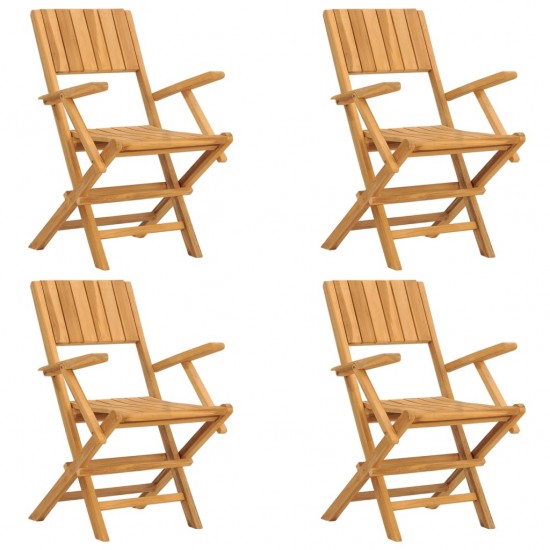 Sulankstomos sodo kėdės, 4vnt., 55x61x90cm, tikmedžio masyvas