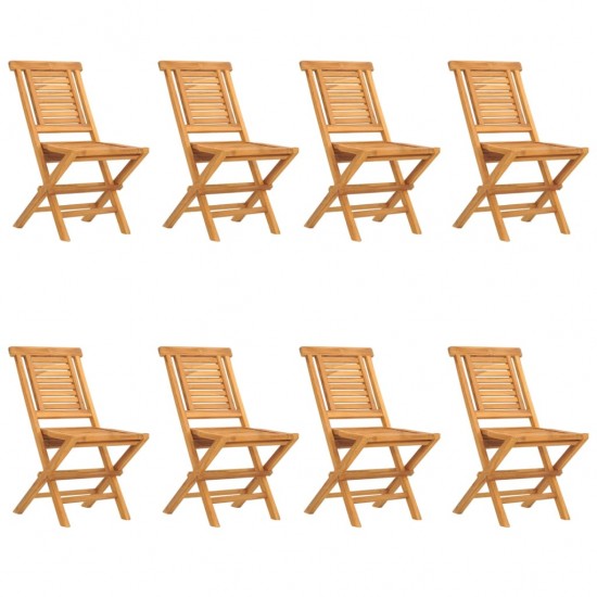 Sulankstomos sodo kėdės, 8vnt., 47x63x90cm, tikmedžio masyvas