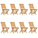 Sulankstomos sodo kėdės, 8vnt., 47x63x90cm, tikmedžio masyvas
